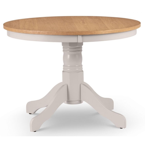 Davenport Round Wooden Dining Table In Elephant Grey