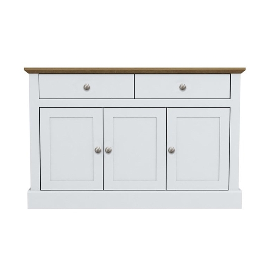 Devon Wooden 3 Doors 2 Drawers Sideboard In White