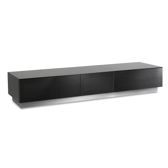 Element Extra Large Tv Stand In Black With Glass Door