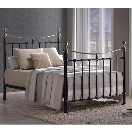 Elizabeth Metal Double Bed In Black