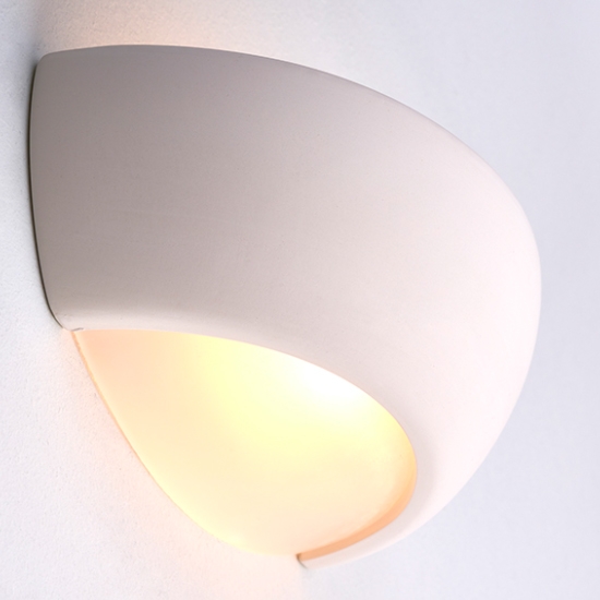 Eton Led Wall Light In Unglazed Ceramic