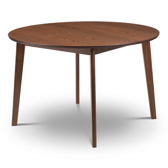 Farringdon Circular Wooden Dining Table In Walnut