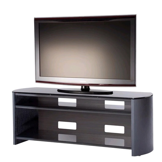 Finewoods Large Wooden Tv Stand In Black Oak