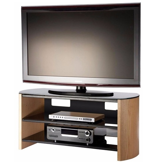 Finewoods Medium Wooden Tv Stand In Light Oak