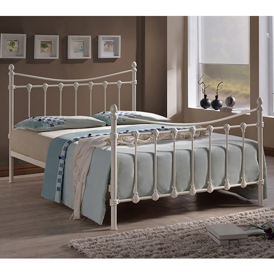 Florida Metal Single Bed In Ivory