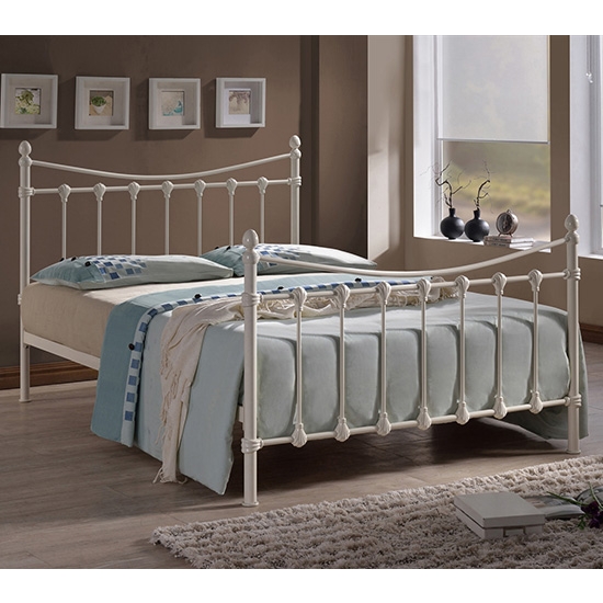Florida Metal Small Double Bed In Ivory