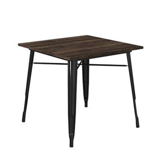 Fusion Wooden Square Dining Table In Black