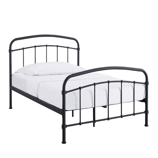 Halston Metal Single Bed In Black