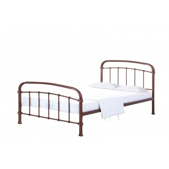 Halston Metal Single Bed In Copper