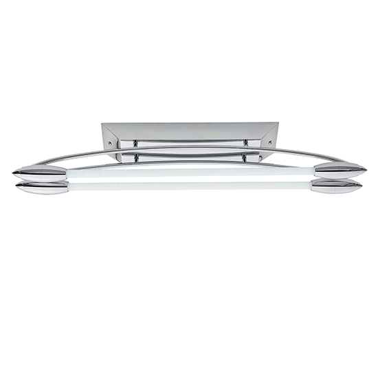 Harper Led 2 Lights Small Flush Ceiling Light In Polished Chrome