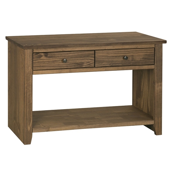 Havana Wooden Console Table In Pine With 2 Drawers