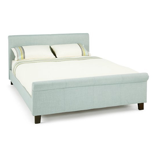 Hazel Fabric Upholstered Small Double Bed In Ice