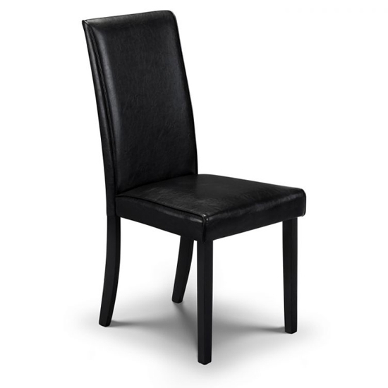 Hudson Faux Leather Dining Chair In Black