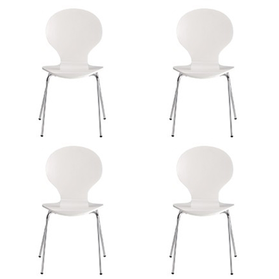 Ibiza Set Of 4 Dining Chairs In White