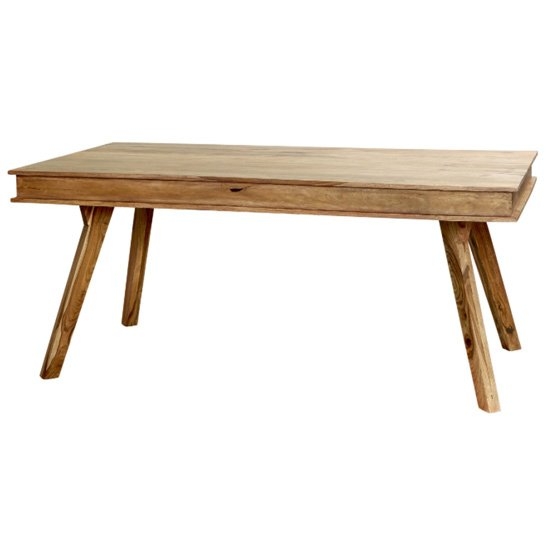 Jodhpur Large Wooden Dining Table In Natural Sheesham