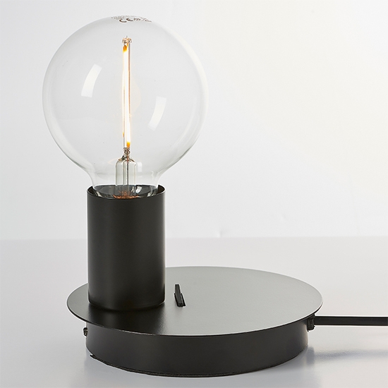 Joshua Usb Table Lamp In Matt Black