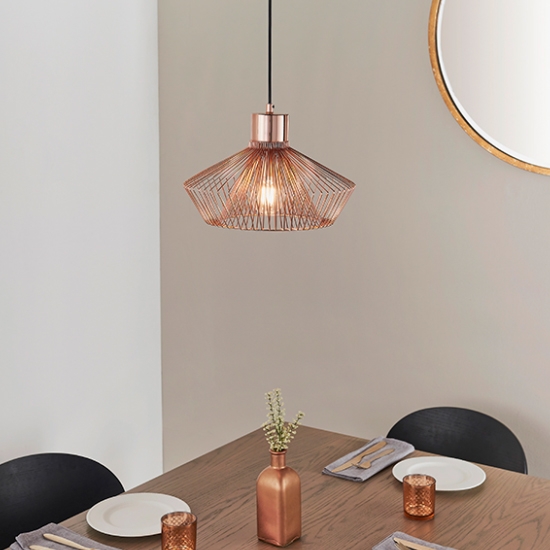 Kimberley Led Ceiling Pendant Light In Copper