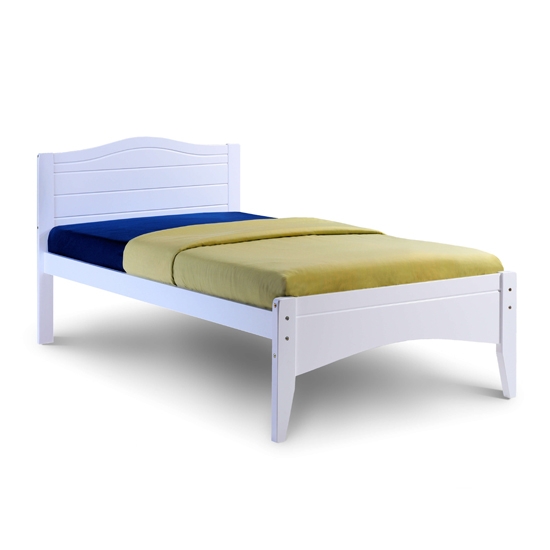 Lauren Wooden Single Bed In White