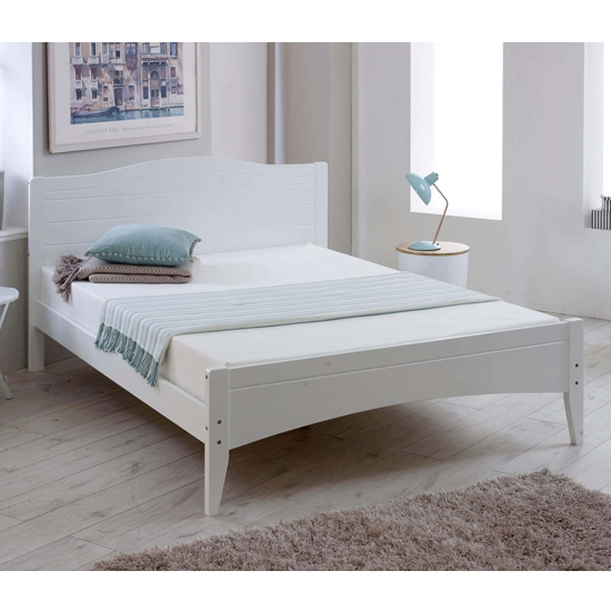 Lauren Wooden Small Double Bed In White