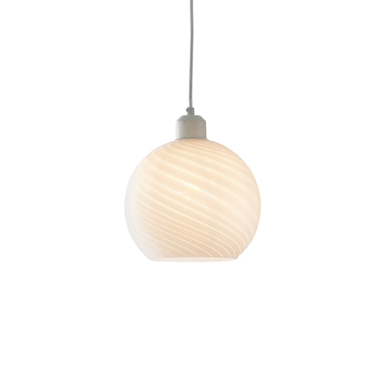 Lowther Glass Shade Ceiling Pendant Light In White