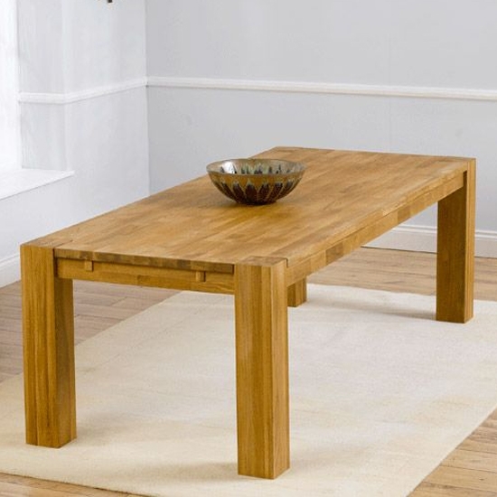 Madrid Large Wooden Rectangular Dining Table In Oak