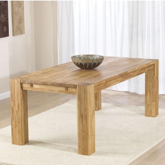 Madrid Wooden Rectangular Dining Table In Oak