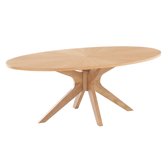 Malmo Oval Wooden Coffee Table In Oak