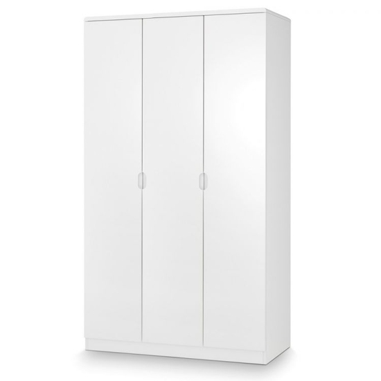 Manhattan Wooden 3 Doors Wardrobe In White High Gloss