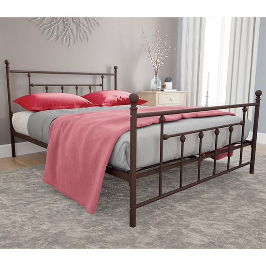 Manila Metal Double Bed In Bronze