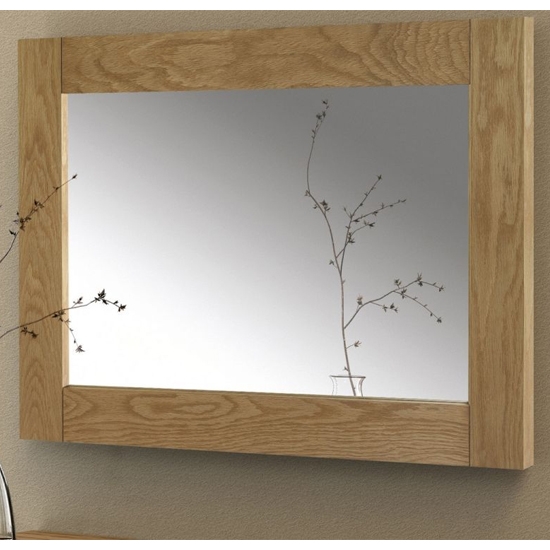 Marlborough Wall Mirror In Waxed Oak Wooden Frame