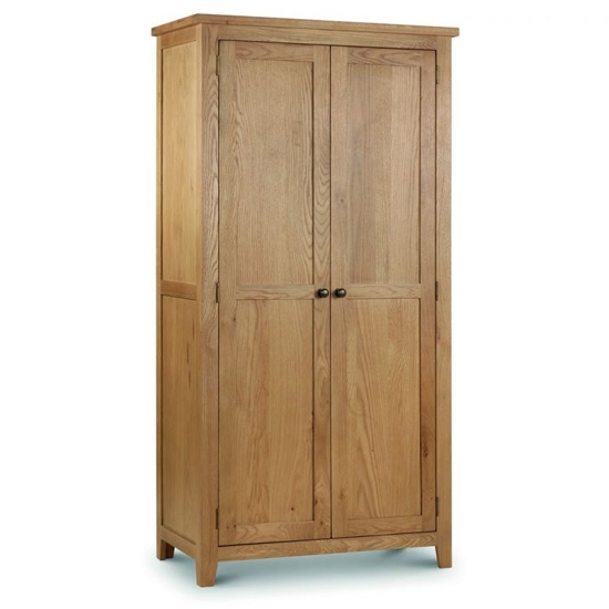 Marlborough Wooden 2 Doors Wardrobe In Waxed Oak