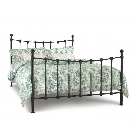 Marseilles Metal Double Bed In Black