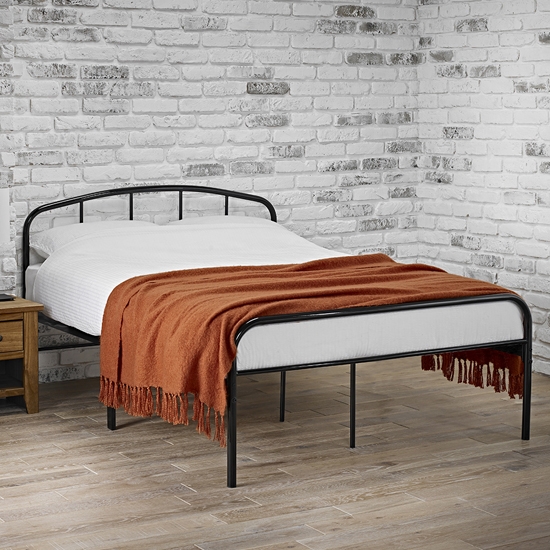 Milton Metal King Size Bed In Black