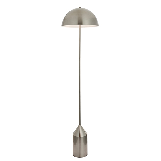 Nova Led Floor Lamp In Brushed Nickel And Gloss White