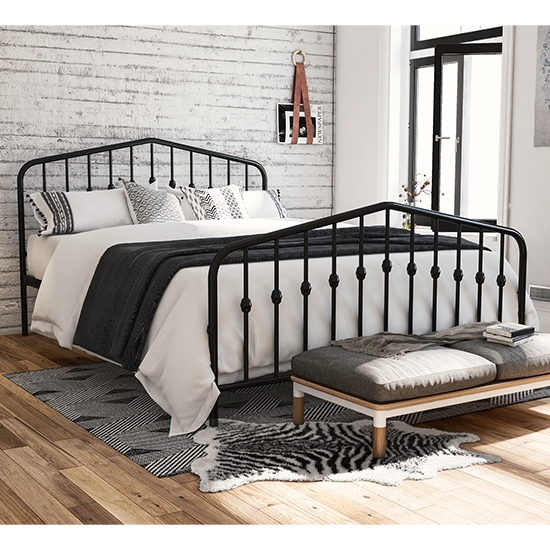 Novogratz Bushwick Metal Double Bed In Black