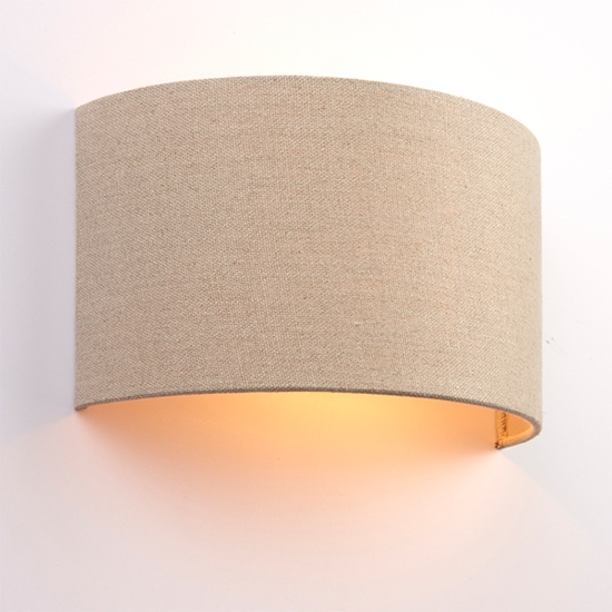 Obi Natural Polyester Cotton Wall Light In Natural