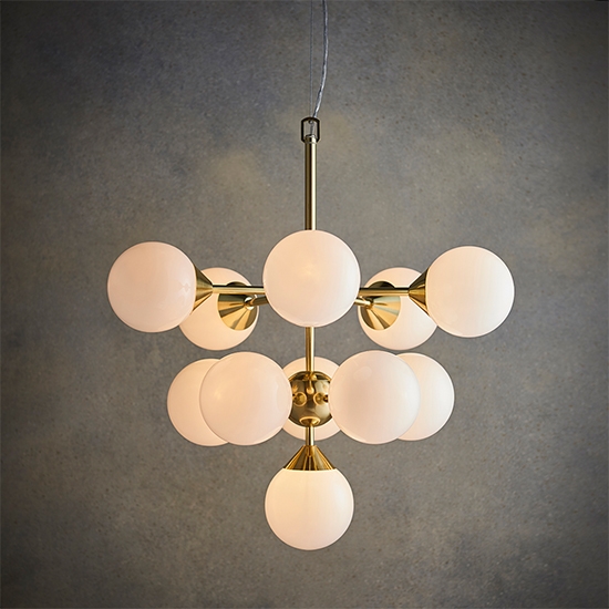 Oscar 11 Lights Ceiling Pendant Light In Brushed Brass