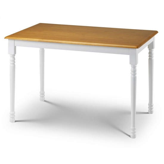 Oslo Wooden Dining Table In White And Oak