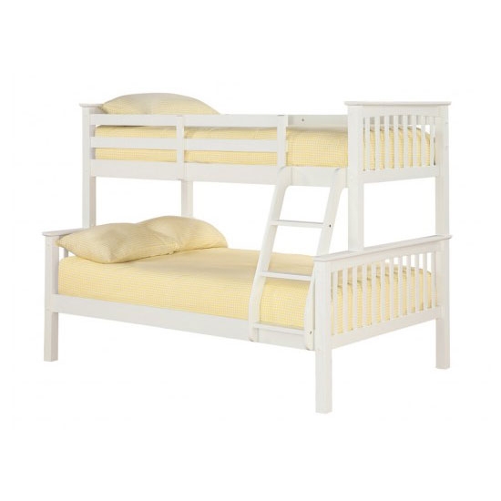 Otto Trio Wooden Bunk Bed In White