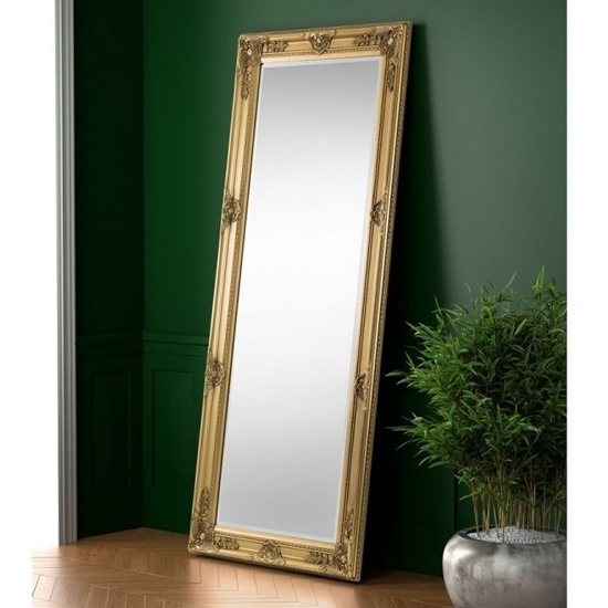 Palais Large Lean To Dress Mirror In Gold Effect