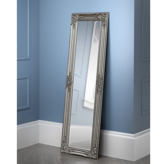 Palais Small Lean To Dress Mirror In Pewter Effect