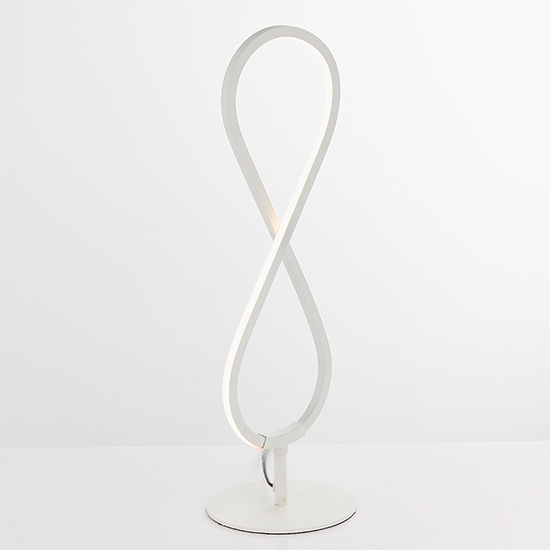 Paradox Table Lamp In Matt White With White Acrylic Diffuser