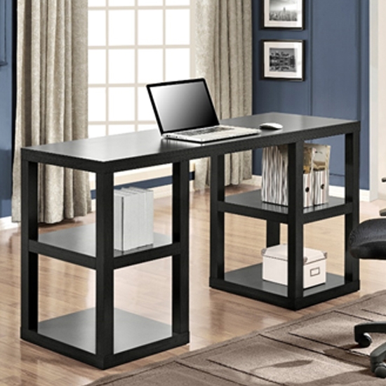 Parsons Deluxe Wooden Computer Desk In Black