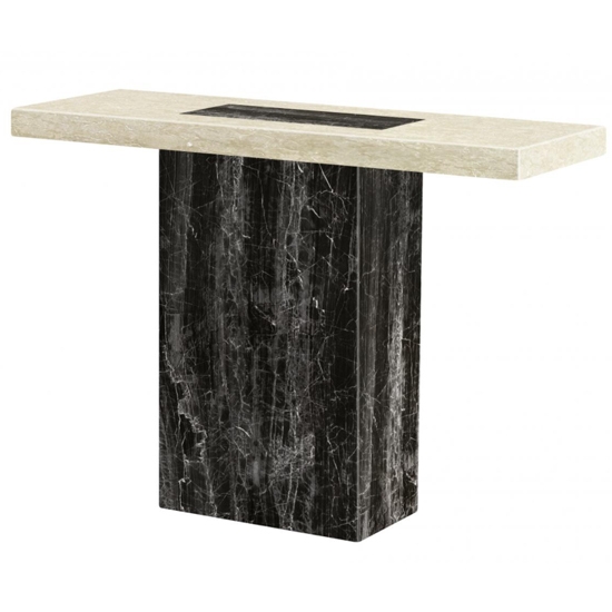 Petra Marble Console Table In Natural Stone