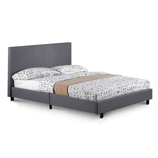 Prado Fashion Fabric Upholstered Small Double Bed In Grey