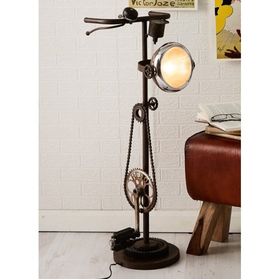 Preon Cycle Chain Stand Floor Lamp In Black