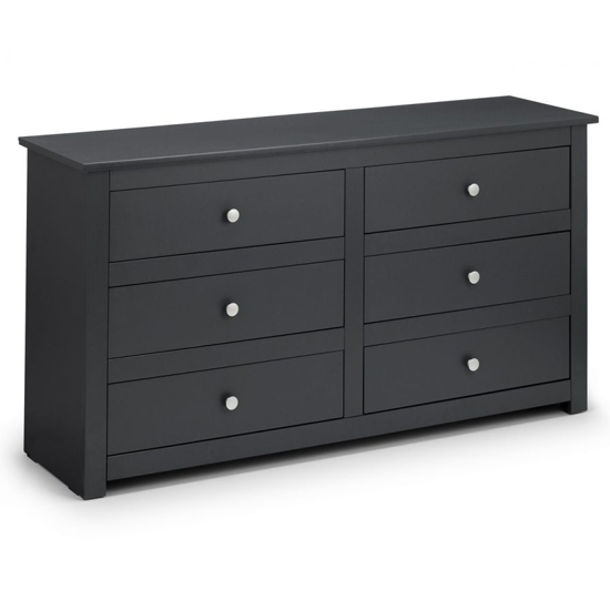 Radley Wooden Chest Of Drawers In Anthracite With 6 Drawers