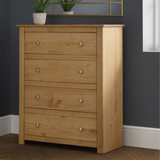 Radley Wooden Chest Of Drawers In Waxed Pine With 4 Drawers