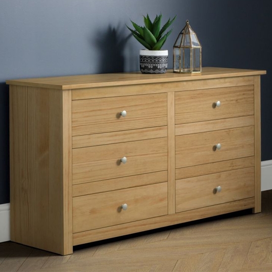 Radley Wooden Chest Of Drawers In Waxed Pine With 6 Drawers