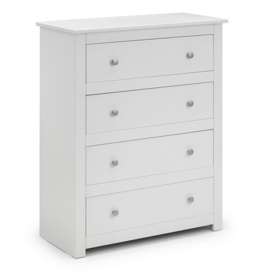 Radley Wooden Chest Of Drawers In White With 4 Drawers